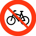 No cycling allowed. 